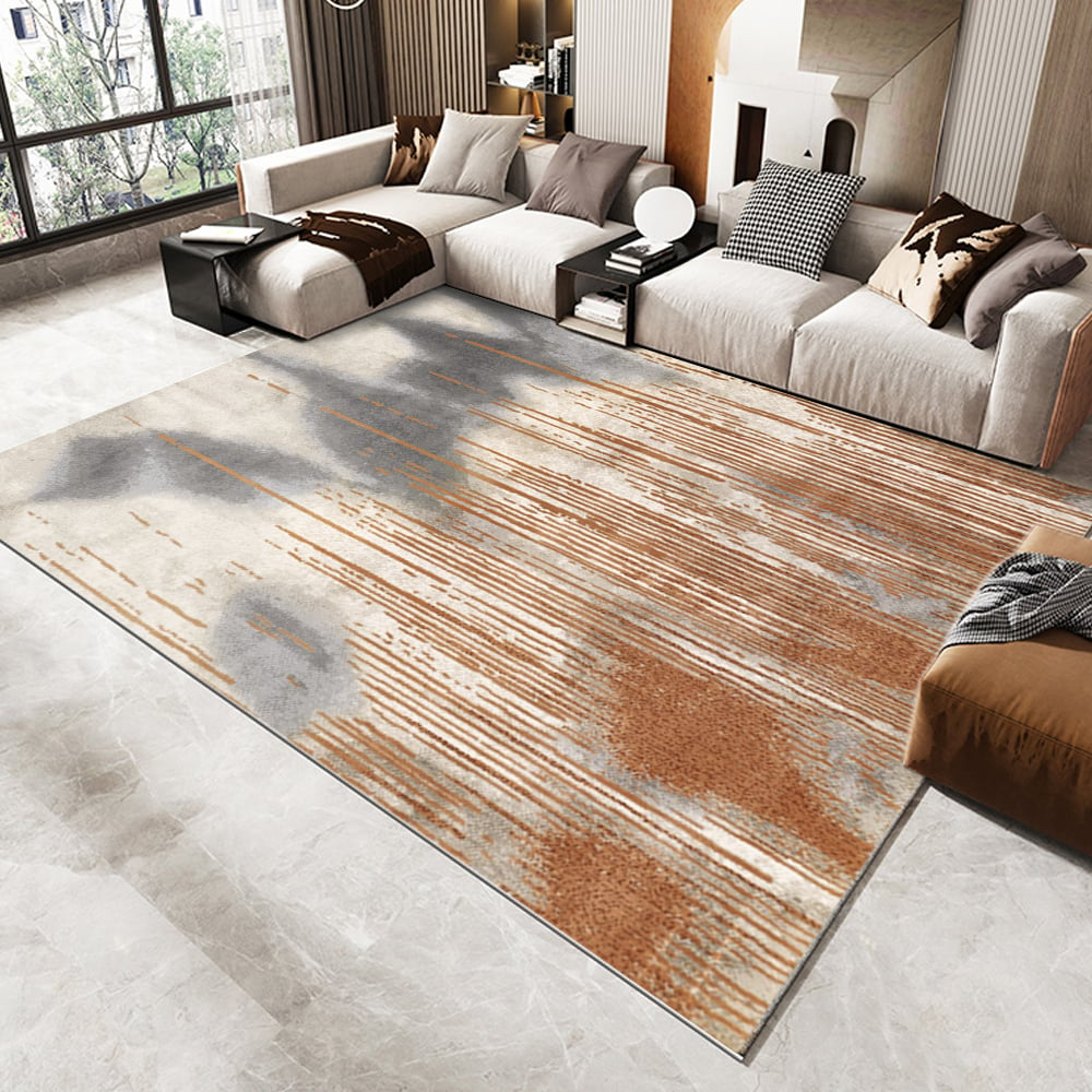 6#x27; x 9#x27; Modern Abstract Multi-colored Rectangle Area Rug Faux Cashmere Rug | Homary  UK